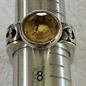 Elegant Ganz sterling Silver and Citrine Ring